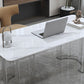 Rectangle Stone Top Office Desk Modern Style Writing Desk with Acrylic Base for Office