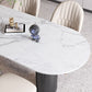 Free Form White Dining Table Sintered Stone Table Contemporary with 3 Legs Clearhalo ' dining_table' 'Dining Tables & Seating' 'Dining Tables' 'Furniture' 'furniture_dining_table' 'Kitchen & Dining Furniture' 'kitchen&dining_furn' 'kitchen' 'kitchen_dining_table' 1200x1200_a6638c03-3d9f-4f6b-9a5d-2dc42391b136