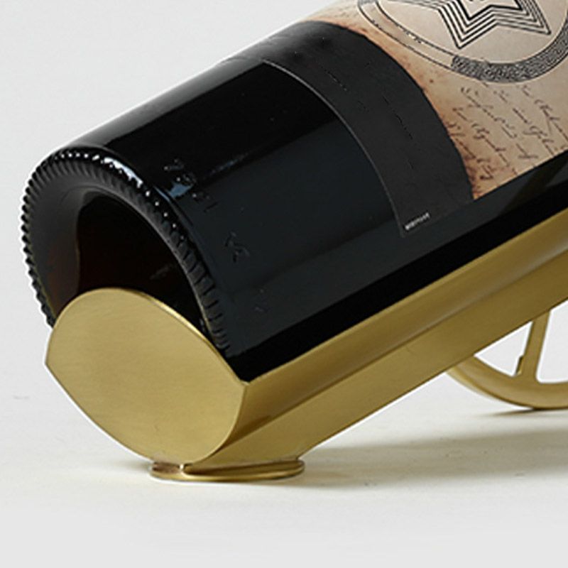 Pastelera de vinos de la encimera Partita de botella de vino de oro de metal para sala de estar