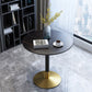 Glam Style Stone Top Dinette Table Metal Base Dining Table for Coffee Shop Clearhalo 'Dining Tables & Seating' 'Dining Tables' 'dining_table' 'Furniture' 'furniture_dining_table' 'Kitchen & Dining Furniture' 'kitchen' 'kitchen_dining_table' 1200x1200_a664fe35-2e52-4351-8ac2-b00dc55f36f3