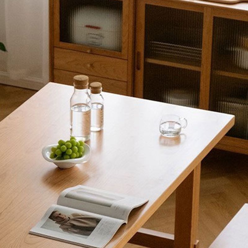 Industrial 1/4/6 Pieces Dining Set Rectangle Pine Wood Dining Table for Dining Room