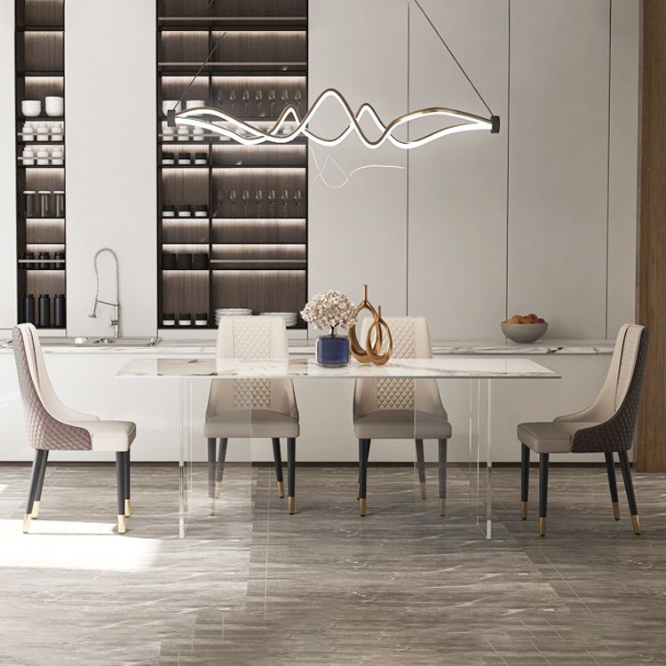 Modern 1/4/5/7 Pieces Dining Set Acrylic Dining Furniture Set /Separate Items Clearhalo 'Dining Room Sets' 'Dining Tables & Seating' 'dining_room_set' 'furn' 'furn_dining_room_set' 'Furniture' 'furniture_dining_room_set' 'Kitchen & Dining Furniture' 'kitchen&dining_furn' 'kitchen' 1200x1200_a6654e3e-9acc-47a3-ab90-330e5e96aa55