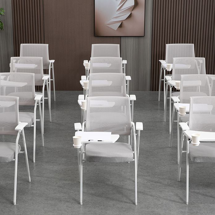 Modern Office Chair with Arms Mid Back Conference Chair with White Frame Clearhalo 'furn' 'furn_office_chair' 'Furniture' 'Office Chairs' 'Office Furniture' 'office_chair' 1200x1200_a66592c7-5690-4a6d-bafc-b03e08f93621