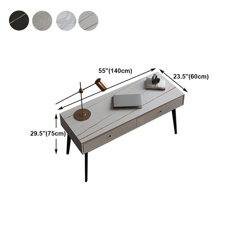 Industrial Style Writing Desk Rectangular Office Desk with Drawers Clearhalo 'furn' 'furn_office_desk' 'Furniture' 'furniture_office_desk' 'Office Desks' 'Office Furniture' 'office_desk' 1200x1200_a665a122-0b10-4f87-abf1-6207520e2bf4