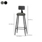 Industrial Style Armless Counter Stool Faux Leather Counter-height Stool Clearhalo 'Bar Furniture' 'Bar Stools' 'bar_stools' 'furn' 'furn_bar_stools' 'Furniture' 'Kitchen & Dining Furniture' 1200x1200_a665a6a9-d971-493d-b21c-f6eda3bc2685