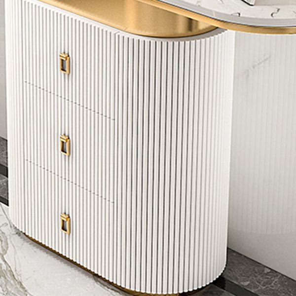 Tavolo da tavolo da divano in marmo di glam ovale tavolo da divano con cassetto per Hall