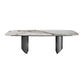 Modern Style Sintered Stone Table Rectangle Dining Table for Kitchen Clearhalo 'Dining Tables & Seating' 'Dining Tables' 'dining_table' 'furn' 'furn_dining_table' 'Furniture' 'Kitchen & Dining Furniture' 1200x1200_a66a8e2c-a9f1-49bf-88ed-dfd485d8f0ed