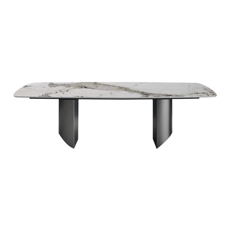 Modern Style Sintered Stone Table Rectangle Dining Table for Kitchen Clearhalo 'Dining Tables & Seating' 'Dining Tables' 'dining_table' 'furn' 'furn_dining_table' 'Furniture' 'Kitchen & Dining Furniture' 1200x1200_a66a8e2c-a9f1-49bf-88ed-dfd485d8f0ed