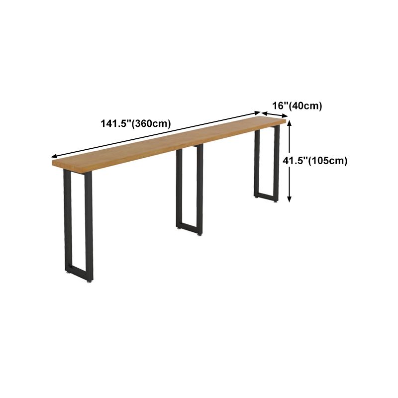 Solid Wood Bar Table Industrial Bar Dining Table with 3 Legs in Black Clearhalo 'Bar Furniture' 'Bar Tables' 'bar_tables' 'furn' 'furn_bar_tables' 'Furniture' 'furniture_bar_tables' 'Kitchen & Dining Furniture' 1200x1200_a66ac6d9-5868-45b6-a511-2e4efa7d4721