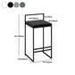 Silla de bar sin taburetes tapizados en el brazo de la taburera cuadrada industrial con reposapiés de metal