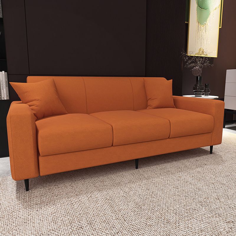 Banco de settee de brazo cuadrado de mezcla de algodón de algodón contemporáneo