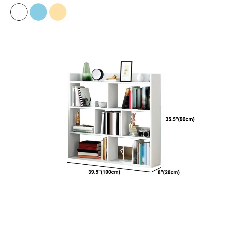 Open Wooden Bookcase Modern Home Living Room Lattice Bookshelf