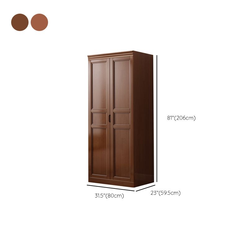 Rubberwood Traditional Storage Cabinet Matte Finish Cabinet with Hinged Doors