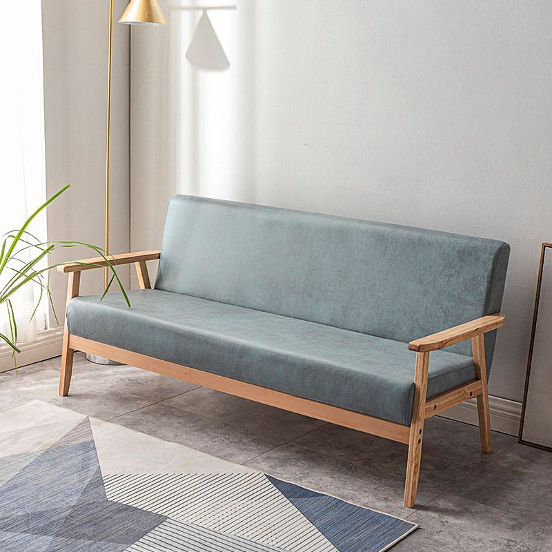 Divano in leatine in finto 23,62 "d x 27,55" divano a braccio quadrato per soggiorno