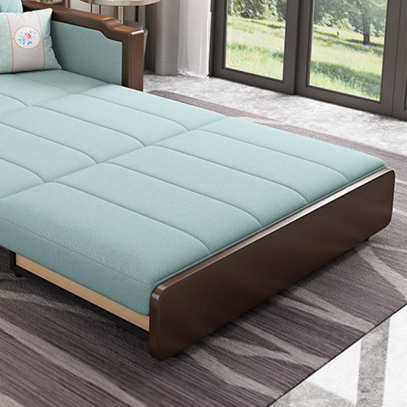 Contemporary Tufted Fabric Sofa Bed with Square Arms in Blue Clearhalo 'furn' 'furn_sofas' 'Furniture' 'Living Room Furniture' 'Sofa' 'sofas' 1200x1200_a6738b25-32cb-4041-bd54-125f6e6835bb