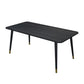 Glam Stone Rectangle Dining Table Matte Finish Home Table with 4 Legs Clearhalo 'Dining Tables & Seating' 'Dining Tables' 'dining_table' 'furn' 'furn_dining_table' 'Furniture' 'furniture_dining_table' 'Kitchen & Dining Furniture' 'kitchen' 'kitchen_dining_table' 1200x1200_a6739fac-8935-4809-a58c-e27d595afe27