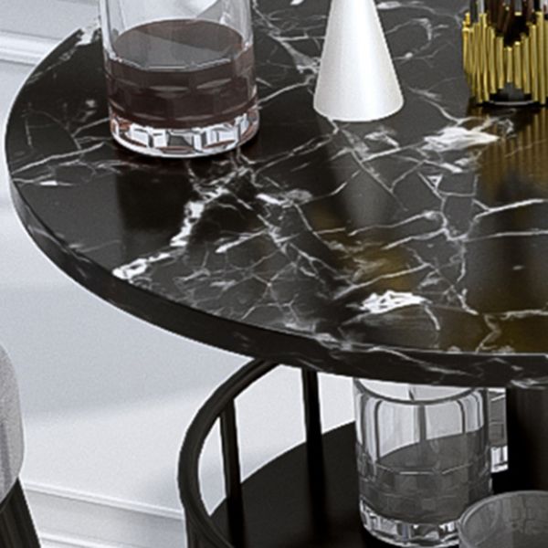 1/2/3 Pieces Industrial Iron Bar Table Set Round Bistro Set with Faux Marble Top Clearhalo 'Bar Furniture' 'furn' 'furn_home_bar_bar_sets' 'Furniture' 'Home Bars & Bar Sets' 'home_bar_bar_sets' 'Kitchen & Dining Furniture' 1200x1200_a6747fb0-6238-43e9-9221-4afcf51488a7