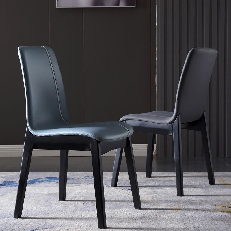 Contemporary Home Side Chair Solid Back Upholstered Wood Dining Room Chair Clearhalo ' kitchen&dining_furn' 'Dining Chairs' 'Dining Tables & Seating' 'dining_chair' 'furn' 'furn_dining_chair' 'Furniture' 'furniture_dining_chair' 'Kitchen & Dining Furniture' 'kitchen' 1200x1200_a675ad19-242e-49af-9e84-1804d8ea5911