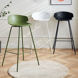 Scandinavian Plastic Counter Stool Armless Bar Stool for Living Room