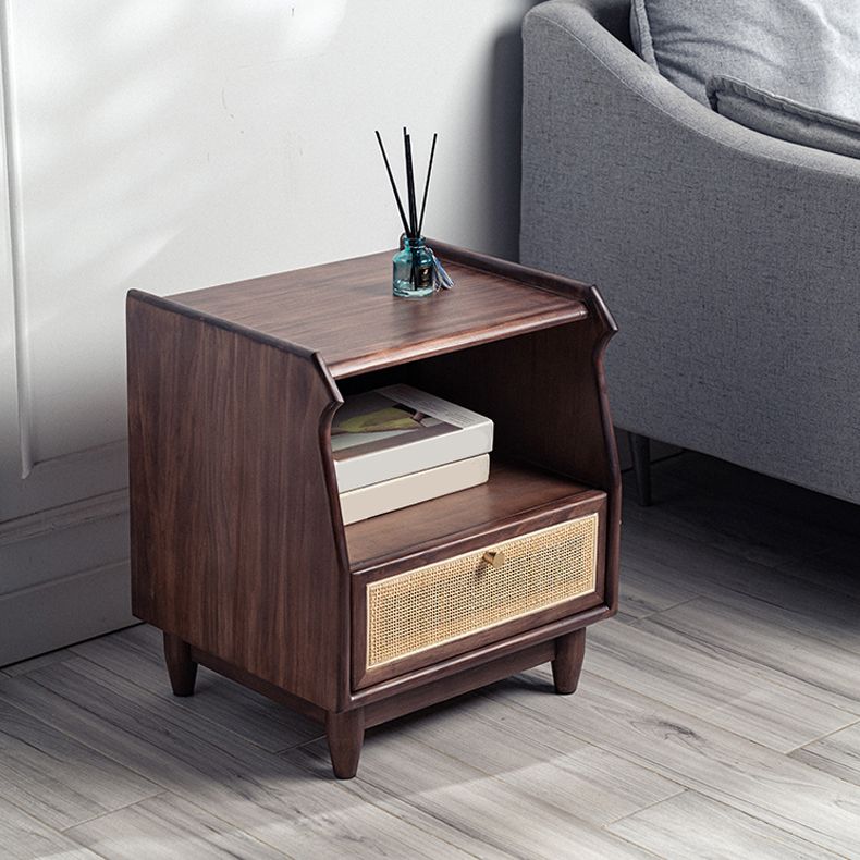 1 Drawer Night Table Modern Solid Wood Nightstand ,20.5" Tall Clearhalo 'Bedroom Furniture' 'furn' 'furn_night_stand' 'Furniture' 'night_stand' 'Nightstands' 1200x1200_a676fdb1-4300-451b-b9af-1db7fff63025