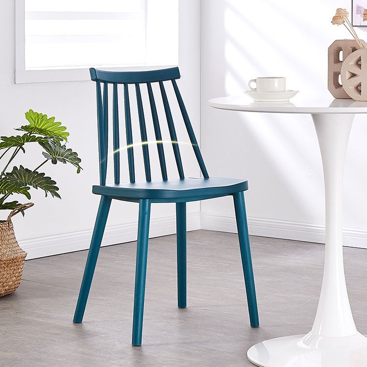 Plastic Contemporary Side Chair Slat Back Kitchen Dining Room Chair Clearhalo 'Dining Chairs' 'Dining Tables & Seating' 'dining_chair' 'furn' 'furn_dining_chair' 'Furniture' 'furniture_dining_chair' 'Kitchen & Dining Furniture' 1200x1200_a67a371f-7810-4e70-a3ad-0d77235174ff