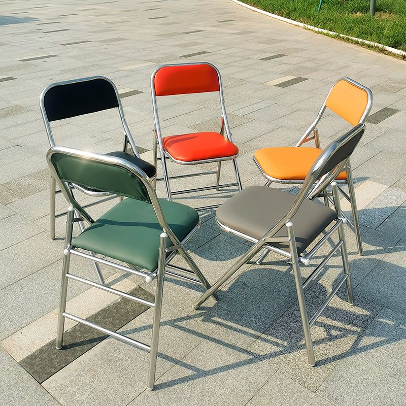 Contemporary Armless Conference Chair Stainless Steel Frame Chair Clearhalo 'furn' 'furn_office_chair' 'Furniture' 'Office Chairs' 'Office Furniture' 'office_chair' 1200x1200_a67aa115-5293-4b2b-9305-63fce4df83b1
