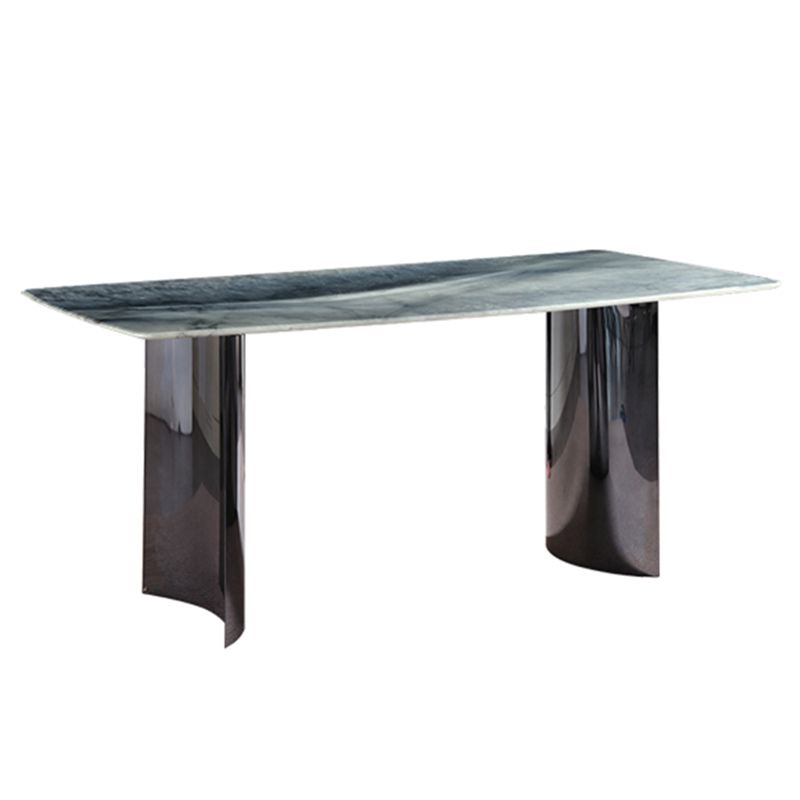 Moderne eetgelegenheid 1/5/7 PCS Rechthoek Marmeren eettafel met armloze stoelen