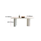 Metal Contemporary Free Form Dining Table Sintered Stone Table with 3 Legs Clearhalo 'Dining Tables & Seating' 'Dining Tables' 'dining_table' 'furn' 'furn_dining_table' 'Furniture' 'furniture_dining_table' 'Kitchen & Dining Furniture' 'kitchen' 'kitchen_dining_table' 1200x1200_a67c54d5-8812-4d85-b94a-b5688b9b0103