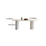 Metal Contemporary Free Form Dining Table Sintered Stone Table with 3 Legs Clearhalo 'Dining Tables & Seating' 'Dining Tables' 'dining_table' 'furn' 'furn_dining_table' 'Furniture' 'furniture_dining_table' 'Kitchen & Dining Furniture' 'kitchen' 'kitchen_dining_table' 1200x1200_a67c54d5-8812-4d85-b94a-b5688b9b0103