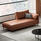 Modern Chaise Lounge Faux Leather Chaise Lounge Sofa with Pillow Clearhalo 'Chairs & Seating' 'Chaise Lounge' 'chaise_lounge' 'furn' 'furn_chaise_lounge' 'Furniture' 'Living Room Furniture' 1200x1200_a67c9919-a6b7-40e7-a6f7-4d623449e0f7
