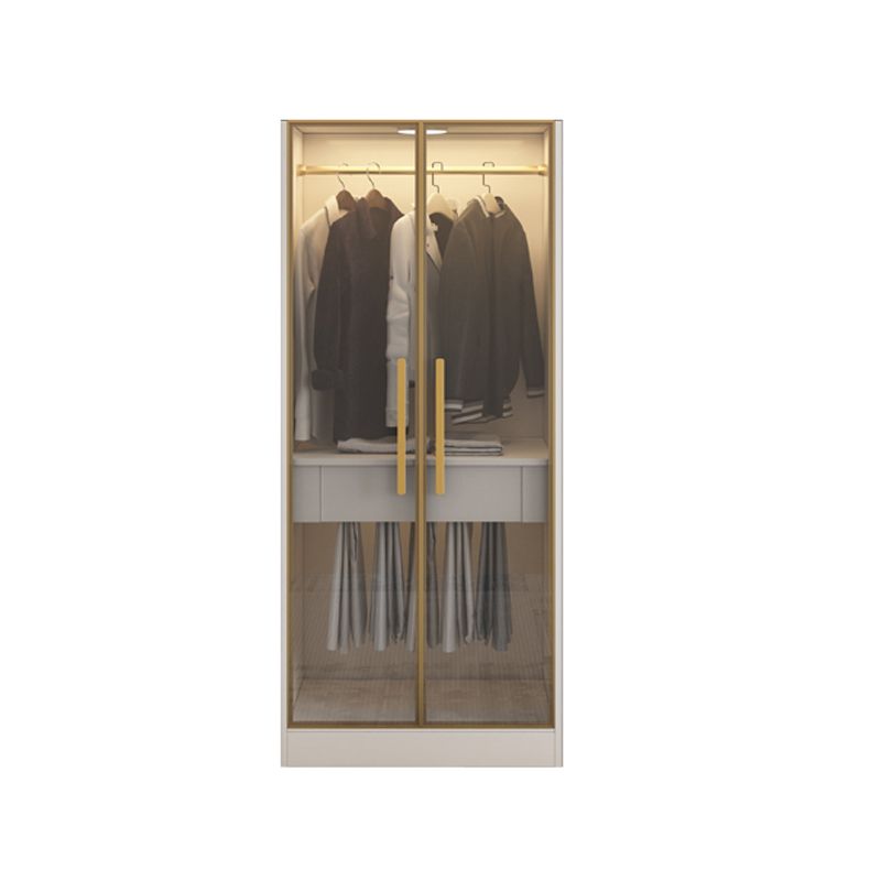 White Wardrobe Cabinet Contemporary Engineered Wood Wardrobe Armoire Clearhalo 'Armoires & Wardrobes' 'armoires_wardrobes' 'Bedroom Furniture' 'furn' 'furn_armoires_wardrobes' 'Furniture' 1200x1200_a67d47ec-ea03-444a-81fe-8cd27f240db6