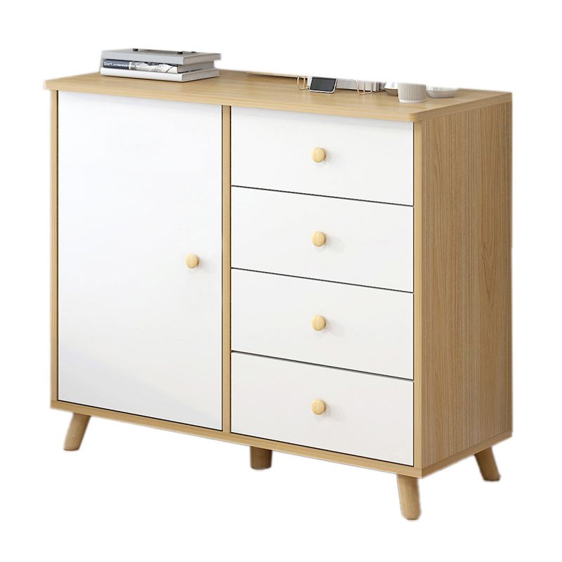 Armadio in legno fabbricato mobile moderno accento con porta e cassetto
