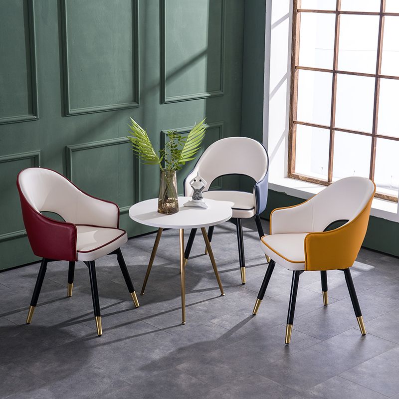 Contemporary Style Upholstered Arm Dining Chairs Open Back Dining Side Chair Clearhalo ' kitchen&dining_furn' 'Dining Chairs' 'Dining Tables & Seating' 'dining_chair' 'furn' 'furn_dining_chair' 'Furniture' 'furniture_dining_chair' 'Kitchen & Dining Furniture' 'kitchen' 1200x1200_a67d9216-c375-4e14-ab3b-afc983ad3bf4