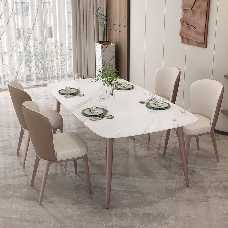 1/4/5/7 Pieces Dining Chairs Set Dining Table Set with Sintered Stone Top Clearhalo 'Dining Room Sets' 'Dining Tables & Seating' 'dining_room_set' 'furn' 'furn_dining_room_set' 'Furniture' 'furniture_dining_room_set' 'Kitchen & Dining Furniture' 1200x1200_a67dc8bd-5e82-40d3-9381-09ceaf58d760