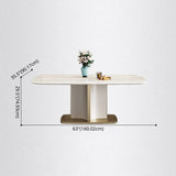 Modern Style Marble Table with White Table and Pedestal Base for Home Use Clearhalo 'Dining Room Sets' 'Dining Tables & Seating' 'dining_room_set' 'furn' 'furn_dining_room_set' 'Furniture' 'furniture_dining_room_set' 'Kitchen & Dining Furniture' 'kitchen&dining_furn' 'kitchen' 1200x1200_a67e459c-c621-48d5-ae8a-fa600cc5e7f8