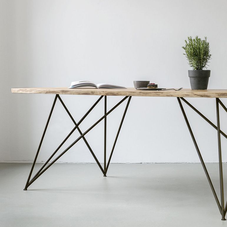 Rectangle Glam Style Dining Table Wood Color Fixed Table with Solid Wood Clearhalo ' dining_table' 'Dining Tables & Seating' 'Dining Tables' 'furn' 'furn_dining_table' 'Furniture' 'furniture_dining_table' 'Kitchen & Dining Furniture' 'kitchen&dining_furn' 'kitchen' 'kitchen_dining_table' 1200x1200_a67e7c7b-d761-43fe-87c4-6277786b0372
