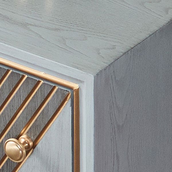 Commode de rangement verticale en bois de caoutchouc, lingerie Glam contemporaine, commode pour chambre à coucher