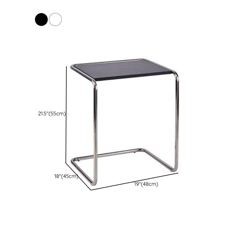 モダニズムのコーナーテーブル木製長方形の上部Cベースサイドテーブル