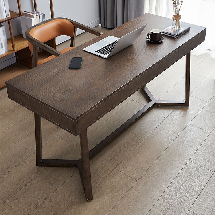 Medieval Ash Wood Dining Table for Restaurant Rectangle Table with Trestle Base Clearhalo ' dining_table' 'Dining Tables & Seating' 'Dining Tables' 'furn' 'furn_dining_table' 'Furniture' 'furniture_dining_table' 'Kitchen & Dining Furniture' 'kitchen&dining_furn' 'kitchen' 'kitchen_dining_table' 1200x1200_a67faf86-a1c2-4b47-9810-b47c359e9cf3