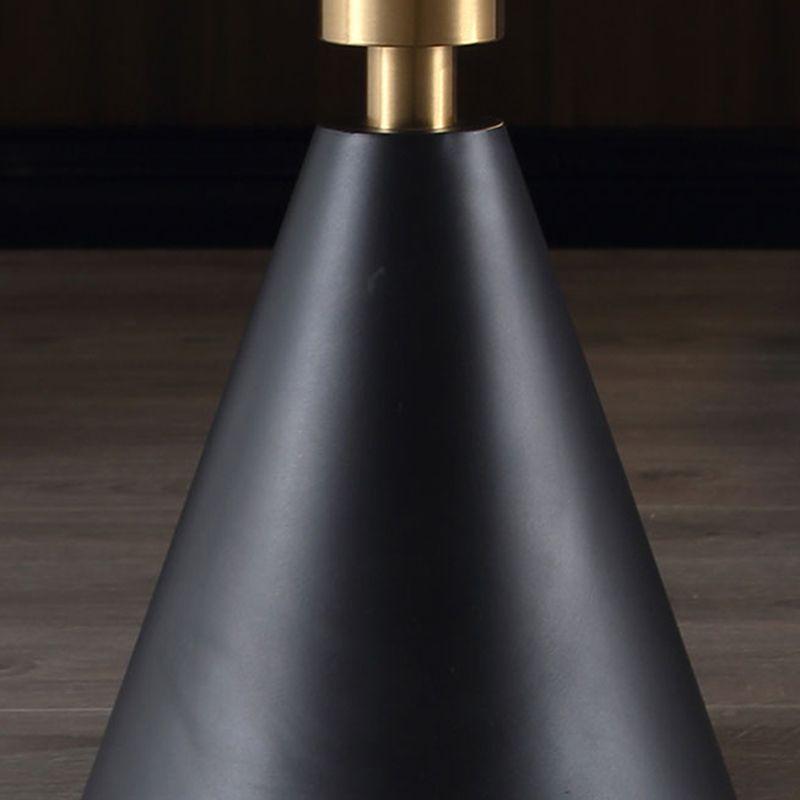 21.5" Tall Modern Round Side End Table with Metal Pedestal Base