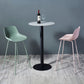 Industrial Black Iron Bar Dining Table Stone Top Engineered Wood Indoor Bistro Table Clearhalo 'Bar Furniture' 'Bar Tables' 'bar_tables' 'furn' 'furn_bar_tables' 'Furniture' 'furniture_bar_tables' 'Kitchen & Dining Furniture' 1200x1200_a680d0ba-37d6-4bbe-8009-ef5a8ce997a8