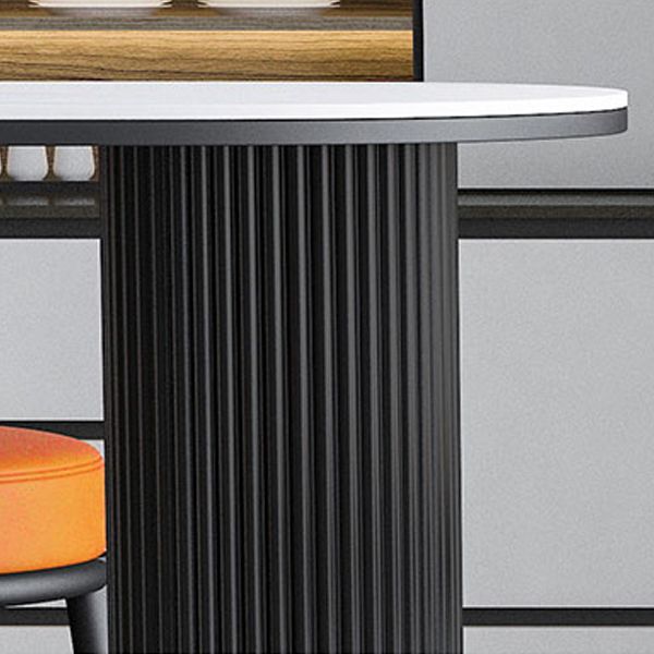 Stone Double Pedestal Counter Wine Table Modern Indoor Bar/Dinette Table Clearhalo 'Bar Furniture' 'Bar Tables' 'bar_tables' 'furn' 'furn_bar_tables' 'Furniture' 'furniture_bar_tables' 'Kitchen & Dining Furniture' 1200x1200_a68172d3-f6c7-42c0-a7d2-f5285e273a3c