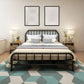 Solid Color Metal Open-Frame Bed Glam Slat Bed with Headboard Clearhalo 'Bedroom Furniture' 'Beds' 'furn' 'furn_beds' 'Furniture' 1200x1200_a681973e-92d3-4bf6-9928-87d10ae916b5
