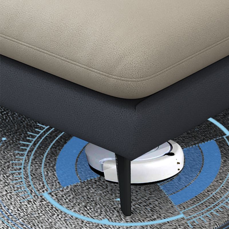 4-Seater L-Shape Sectional with Pillows Back and Slopped Arms Clearhalo 'furn' 'furn_sectionals' 'Furniture' 'Living Room Furniture' 'Sectionals' 1200x1200_a68574a4-3c76-4e28-abe7-8279c06aec5a