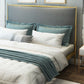 Modernes Metallplattform -Bett Standardbett mit gepolstertem Kopfteil