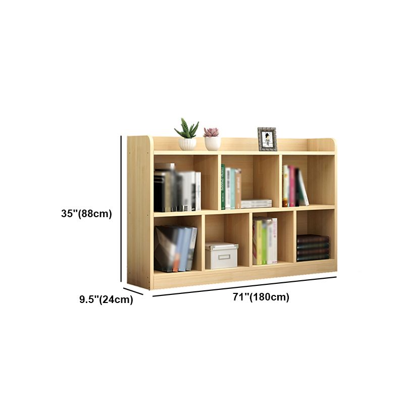 Closed Back Bookshelf Solid Wood Contemporary Style Natural Bookcase for Office Clearhalo 'Bookcases' 'Furniture' 'furniture_bookcases' 'kitchen' 'kitchen_bookcases' 'Living Room Furniture' 'Office Furniture' 1200x1200_a6887ae3-187c-47a5-bcb2-17a84e3ff864