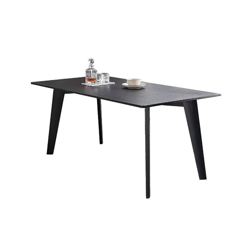 Modern Black Dinette Table with Ash Wood Base Rectangle Indoor Dining Table Clearhalo 'Dining Tables & Seating' 'Dining Tables' 'dining_table' 'furn' 'furn_dining_table' 'Furniture' 'Kitchen & Dining Furniture' 1200x1200_a688bd0a-ffb6-4c0f-baa3-a0e95e957ee7