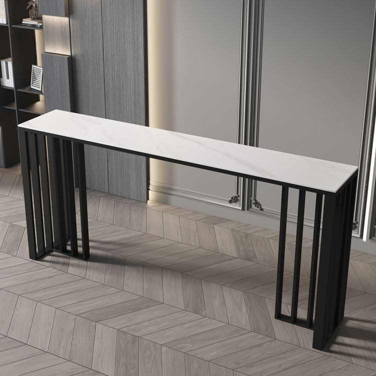 Double Pedestal Rectangle Hall/Pub Table Stone Modern Counter Height Table Clearhalo 'Bar Furniture' 'Bar Tables' 'bar_tables' 'furn' 'furn_bar_tables' 'Furniture' 'furniture_bar_tables' 'Kitchen & Dining Furniture' 'kitchen&dining_furn' 'kitchen' 1200x1200_a6890557-d5dd-41a6-944e-dff21ea1aec8