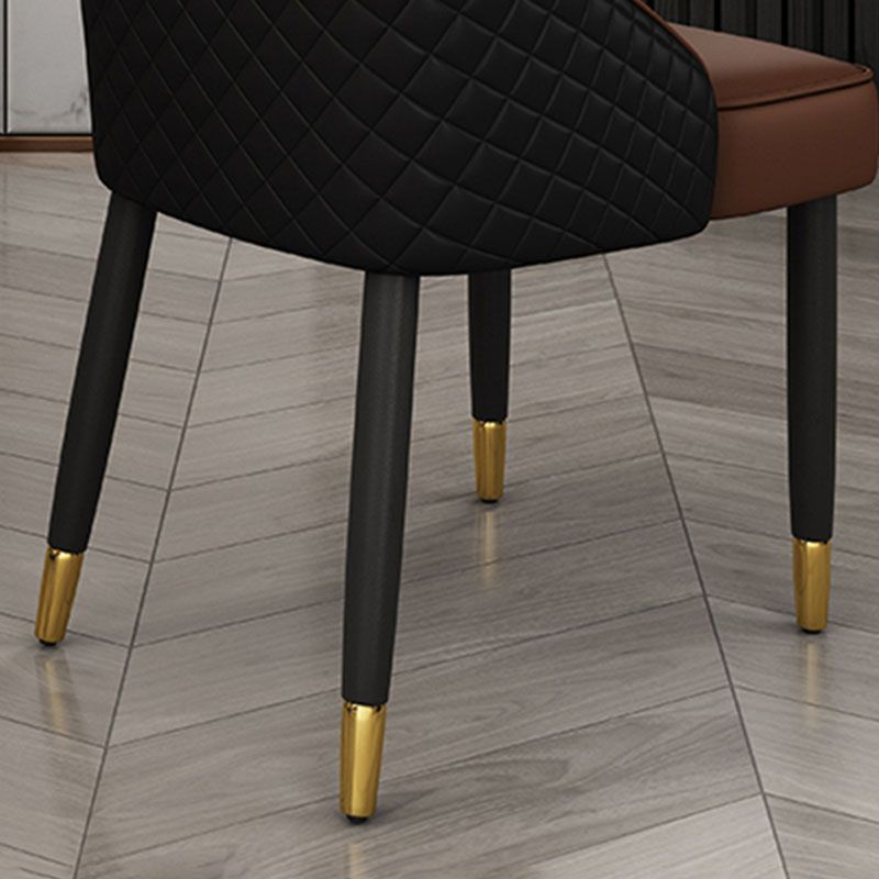 Scandinavian Style Leather Dining Chairs for Kitchen Armless Solid Back Chair Clearhalo 'Dining Chairs' 'Dining Tables & Seating' 'dining_chair' 'furn' 'furn_dining_chair' 'Furniture' 'furniture_dining_chair' 'Kitchen & Dining Furniture' 1200x1200_a68914ae-e2a8-42dc-9193-8480a4815ea0