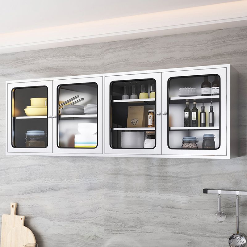 Contemporary Display Stand Stainless Steel Hutch Cabinet for Dining Room Clearhalo 'Display & China Cabinets' 'display_china_cabinets' 'furn' 'furn_display_china_cabinets' 'Furniture' 'Kitchen & Dining Furniture' 1200x1200_a689fc92-23c4-4a4f-a621-dd42808210a8